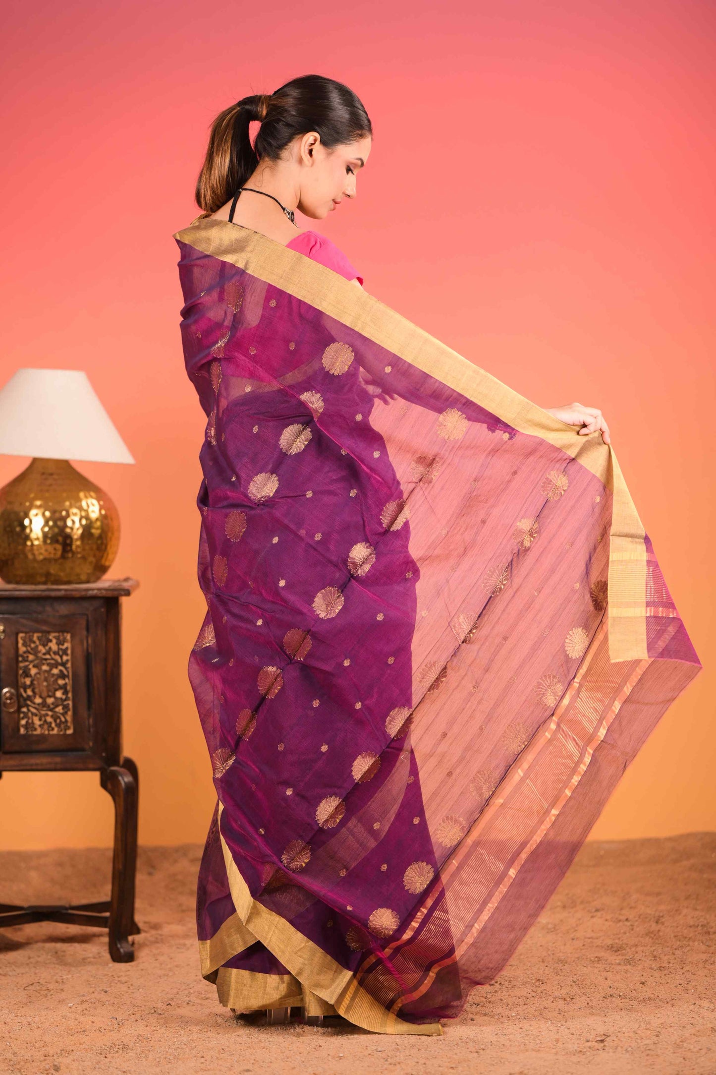 Ranga Sikka Chanderi Cotton Silk Saree
