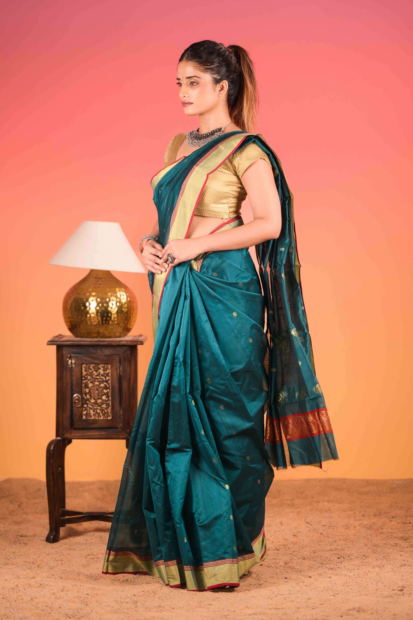 Rama Jyoti Chanderi Cotton Silk Saree