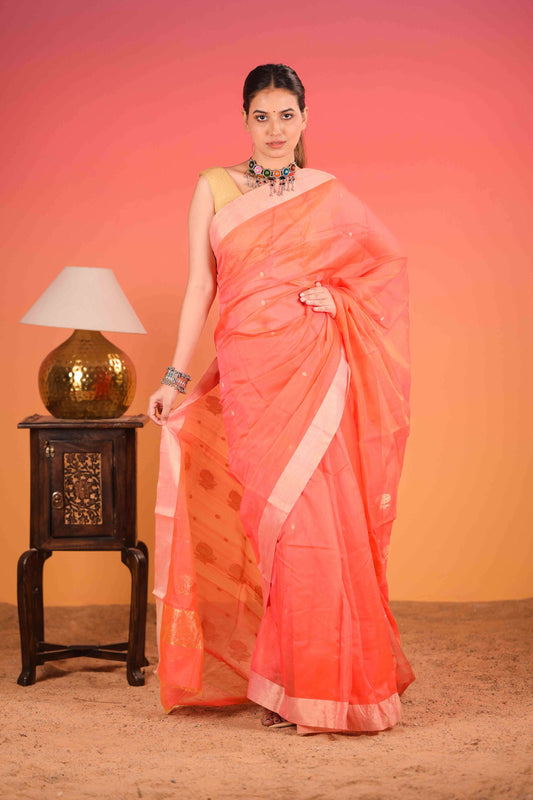 Aruna Nila Chanderi Cotton Silk Saree