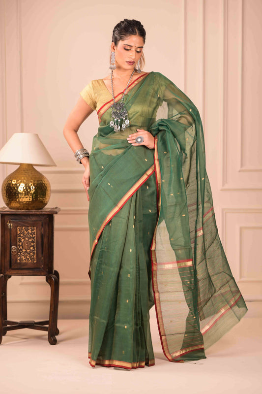 Jaituna Swarṇ Chanderi Cotton Silk Saree