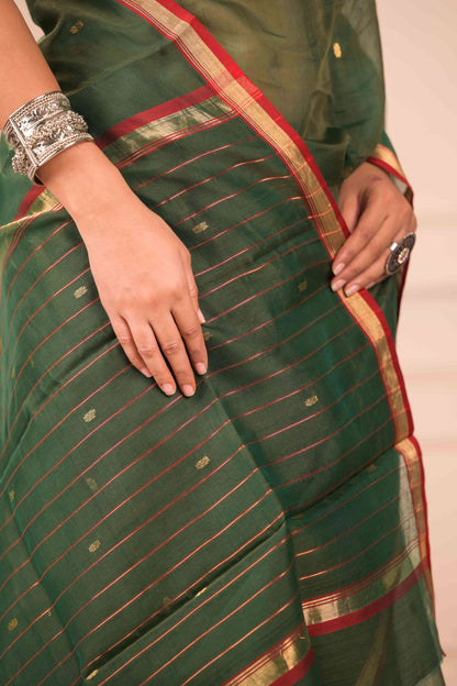 Jaituna Swarṇ Chanderi Cotton Silk Saree