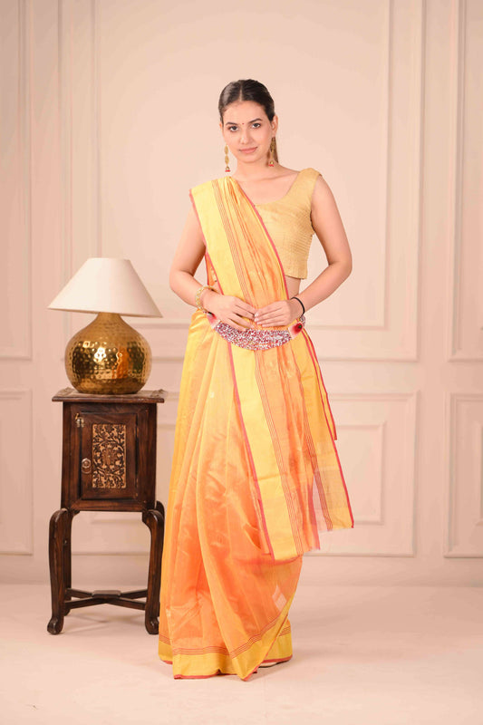 Agni Swarṇ Chanderi Cotton Silk Saree