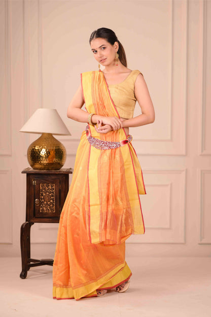 Agni Swarṇ Chanderi Cotton Silk Saree