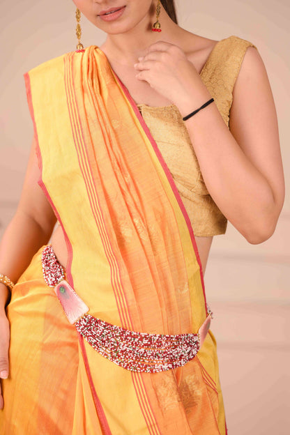 Agni Swarṇ Chanderi Cotton Silk Saree