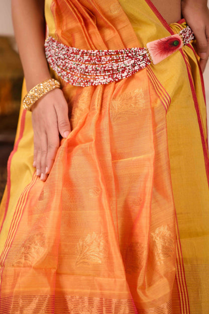 Agni Swarṇ Chanderi Cotton Silk Saree