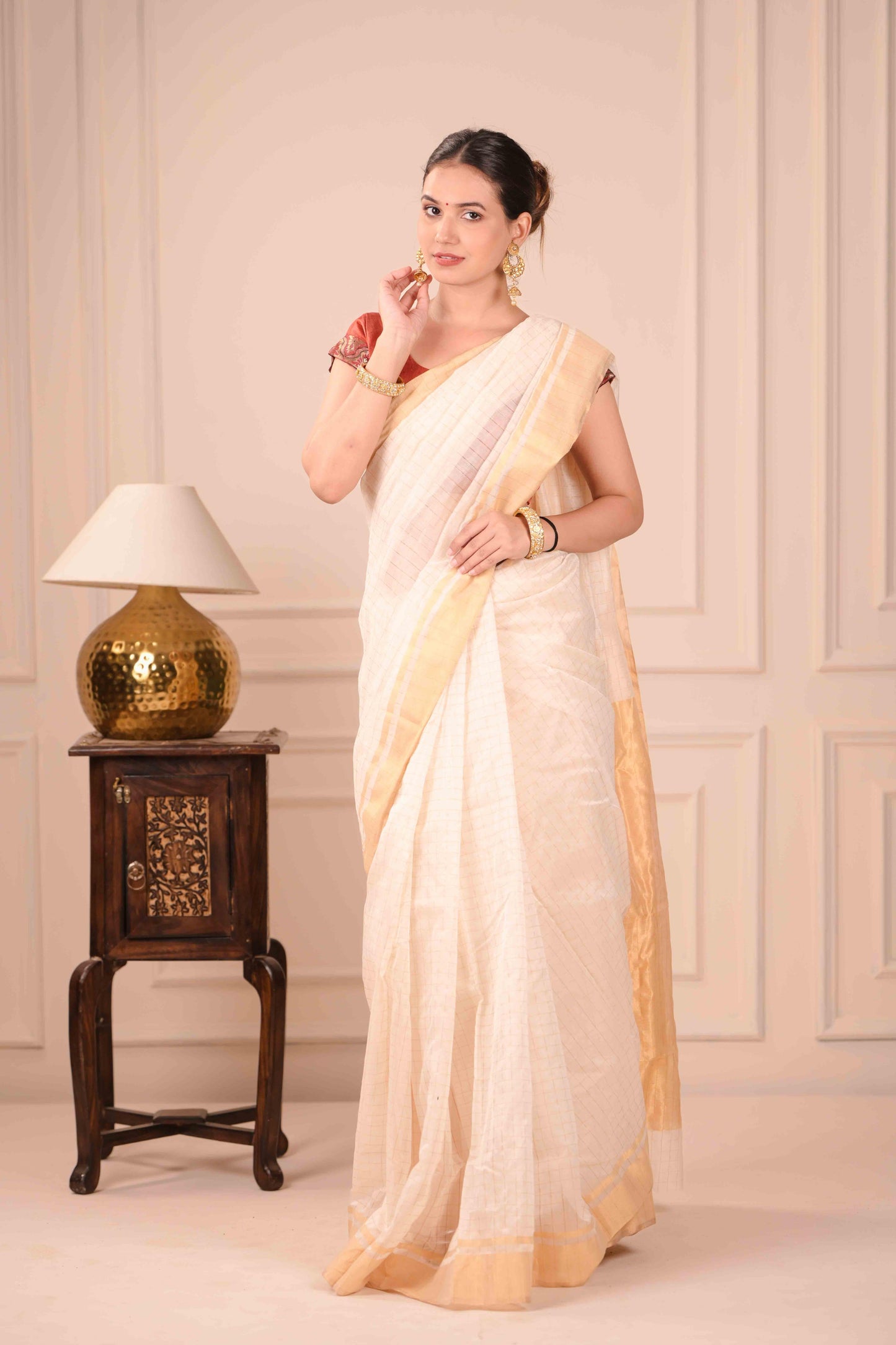 Sveta Jal Kanchana Chanderi Cotton Silk Saree