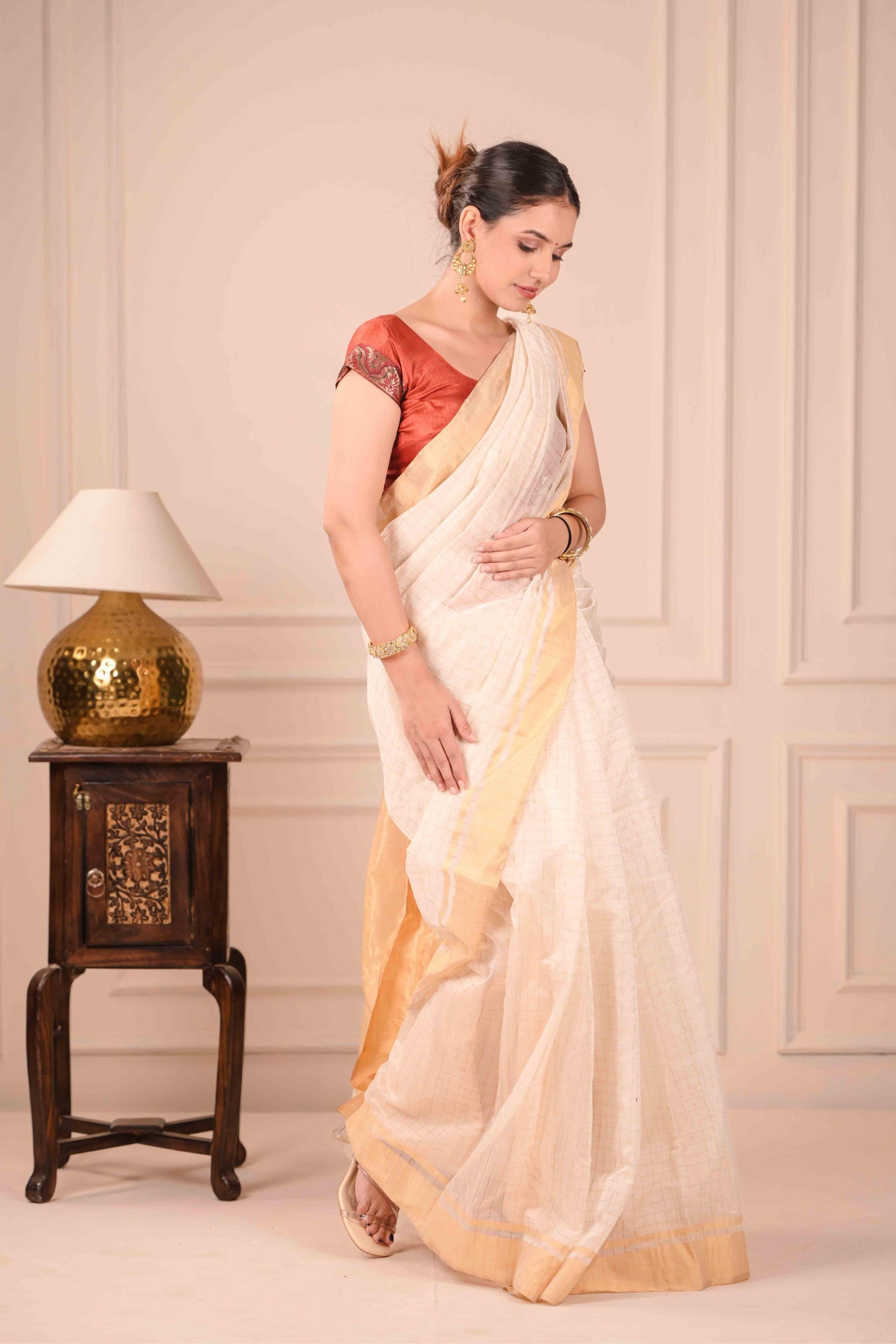 Sveta Jal Kanchana Chanderi Cotton Silk Saree