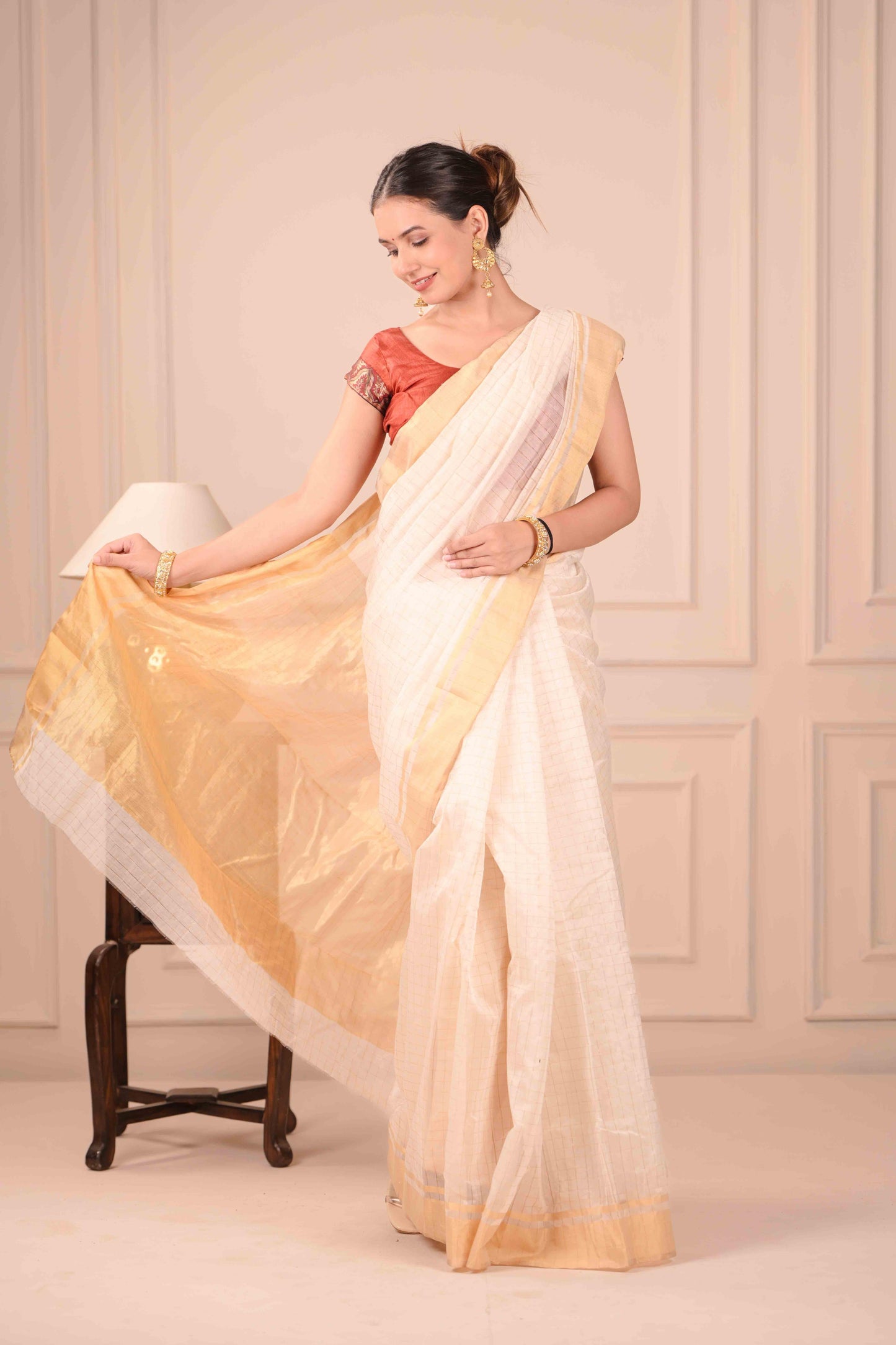 Sveta Jal Kanchana Chanderi Cotton Silk Saree