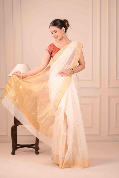 Sveta Jal Kanchana Chanderi Cotton Silk Saree