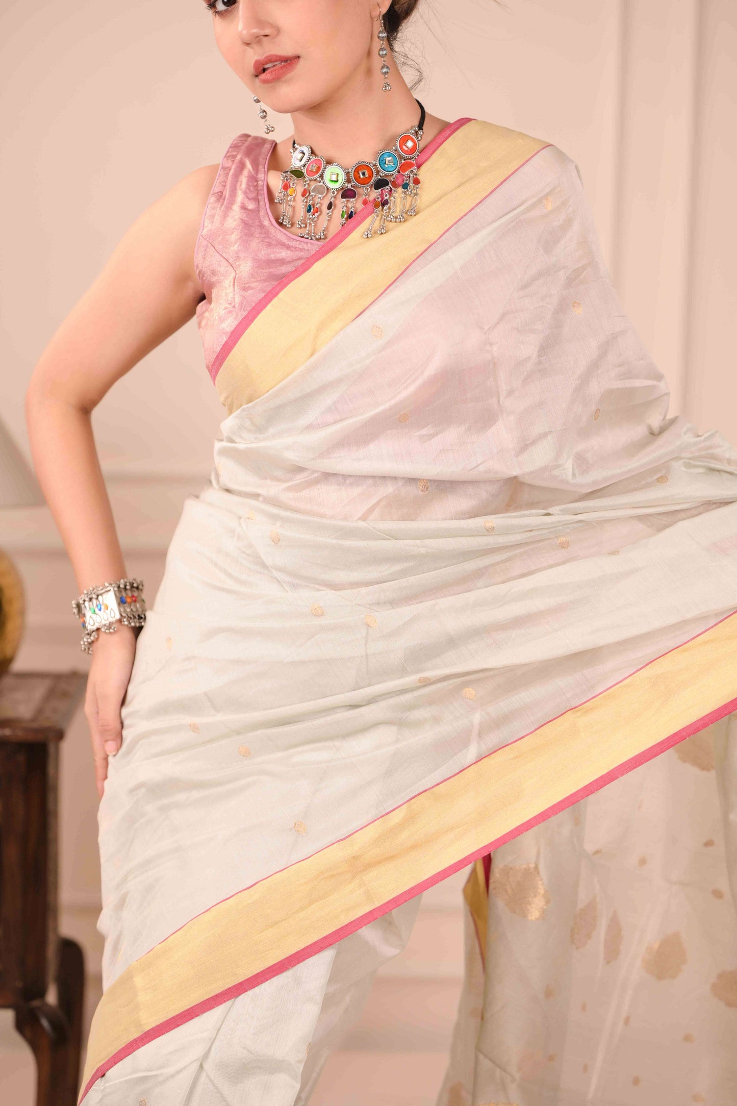 Suddha Kanchana Chanderi Cotton Silk Saree