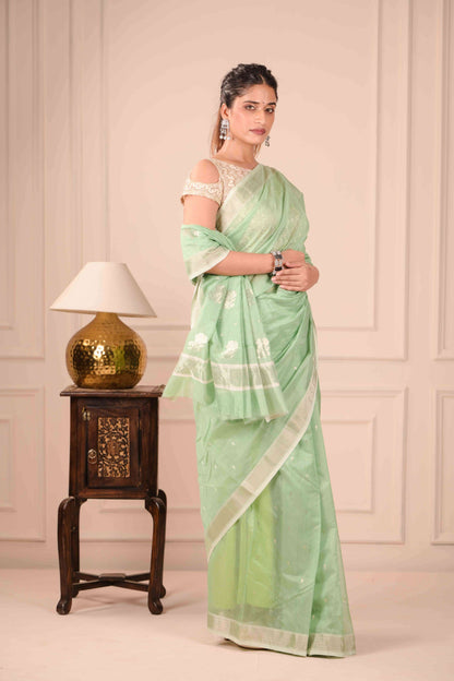 Sagar Mukta Chanderi Cotton Silk Saree