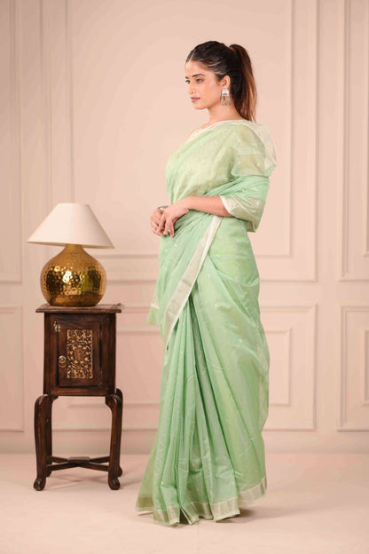 Sagar Mukta Chanderi Cotton Silk Saree