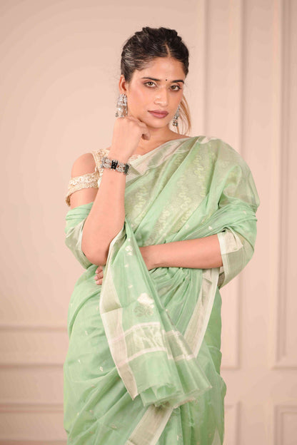 Sagar Mukta Chanderi Cotton Silk Saree