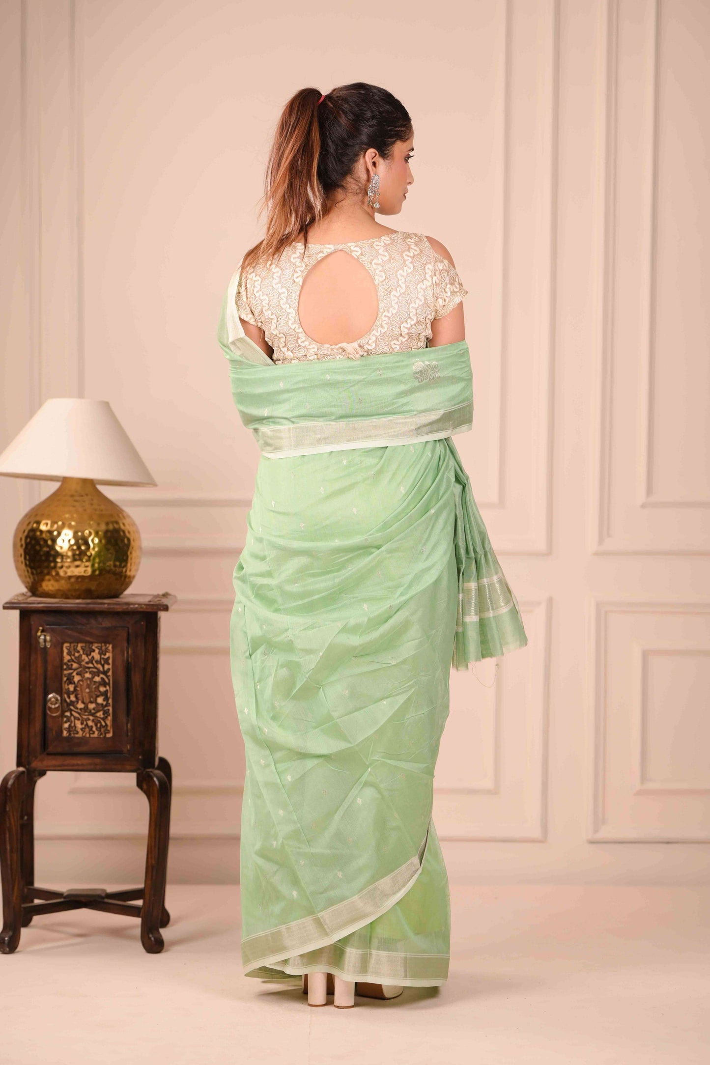 Sagar Mukta Chanderi Cotton Silk Saree