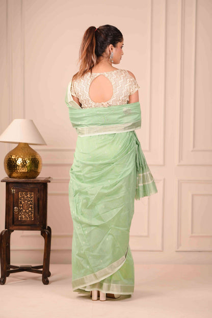 Sagar Mukta Chanderi Cotton Silk Saree