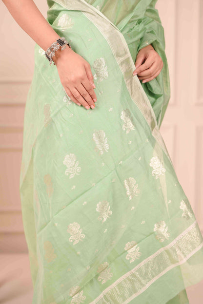Sagar Mukta Chanderi Cotton Silk Saree