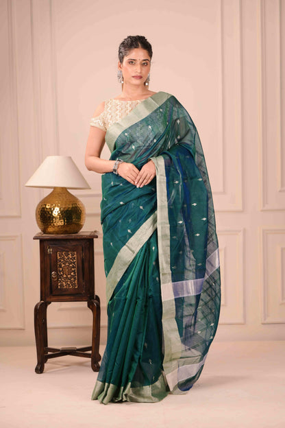 Samudra Chaya Chanderi Cotton Silk Saree