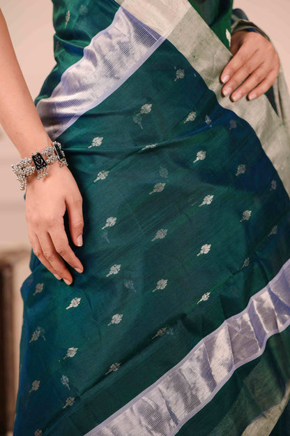 Samudra Chaya Chanderi Cotton Silk Saree