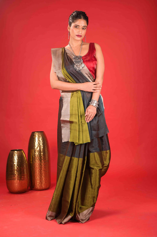 Anandi Hema Dual Chanderi Tissue Saree