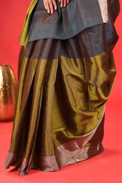 Anandi Hema Dual Chanderi Tissue Saree