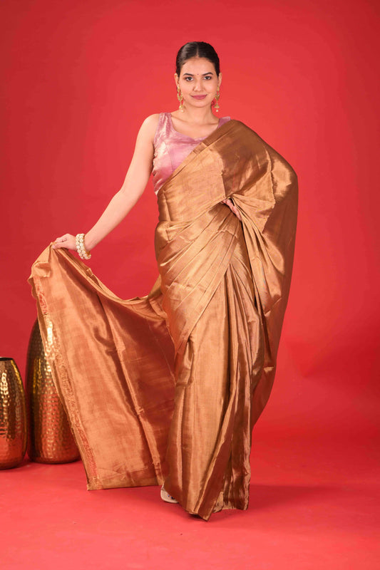 Hema Rosa Chanderi Tissue Saree