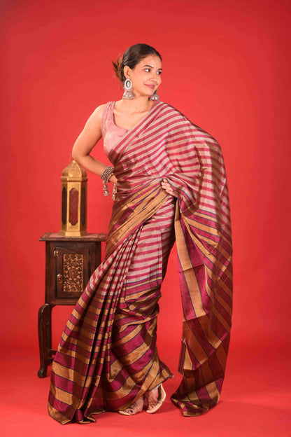 The Leheriya Chanderi Tissue Saree
