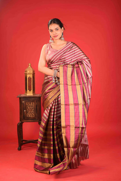 The Leheriya Chanderi Tissue Saree