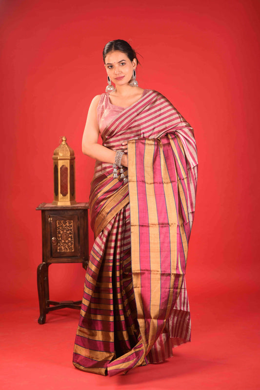 The Leheriya Chanderi Tissue Saree