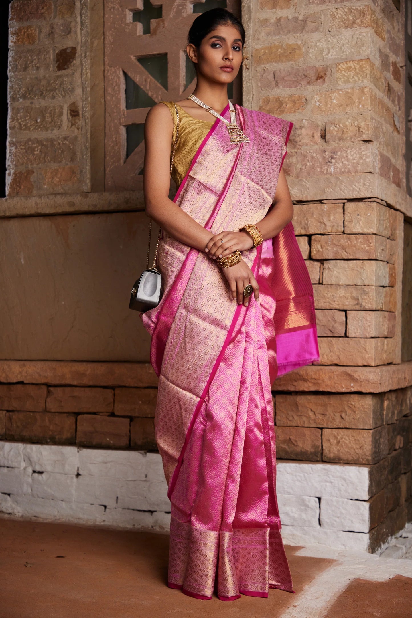 Ruhani Taraz Jaal Pure Silk Chanderi Saree